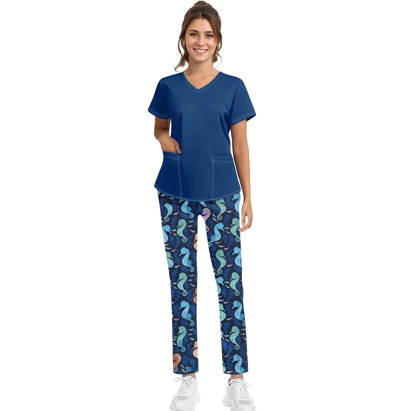 Unisex Medical Uniforms Men Women Nursing Clothes Beauty Costume Nurse Scrubs Sets Doctor Dentist Workwear Clinical Tops Pants
