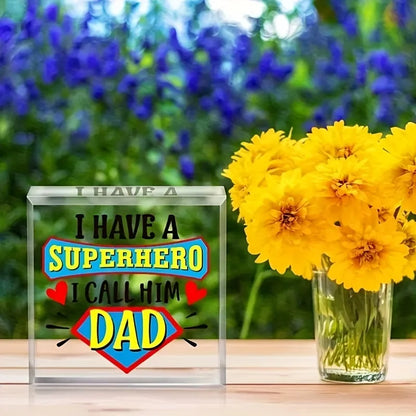 1pc, Father's Day Keepsake Gift For Dad, I Have A Hero, I Call Him Dad, Gifts For Dad From Son Daughter, Gift For Dad Grandpa