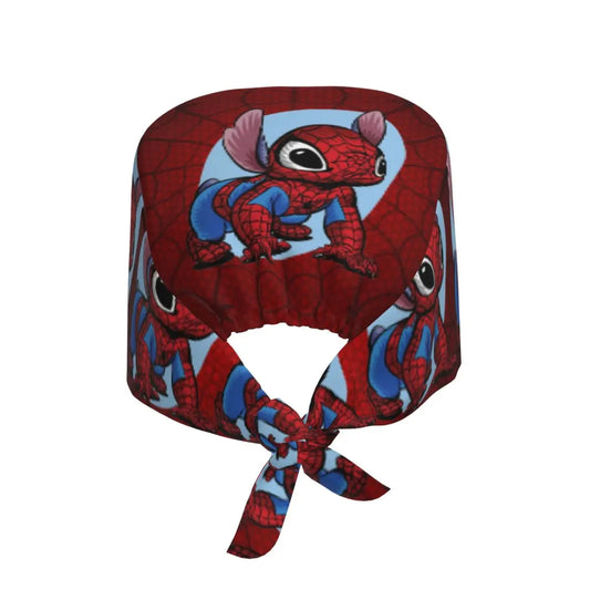 Custom Stitch Spider Man Anime Cleaning Working Cap Cool Men Women Scrub Cap Surgicals Hat Nurse Scrubs Hat Nurse