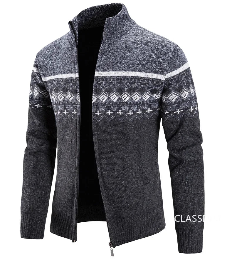 New Winter Men Cardigans Sweatercoats High Quality Male Thicker Warm Casual Cardigans Slim Fit Stand-up Collar Sweaters Size 3XL