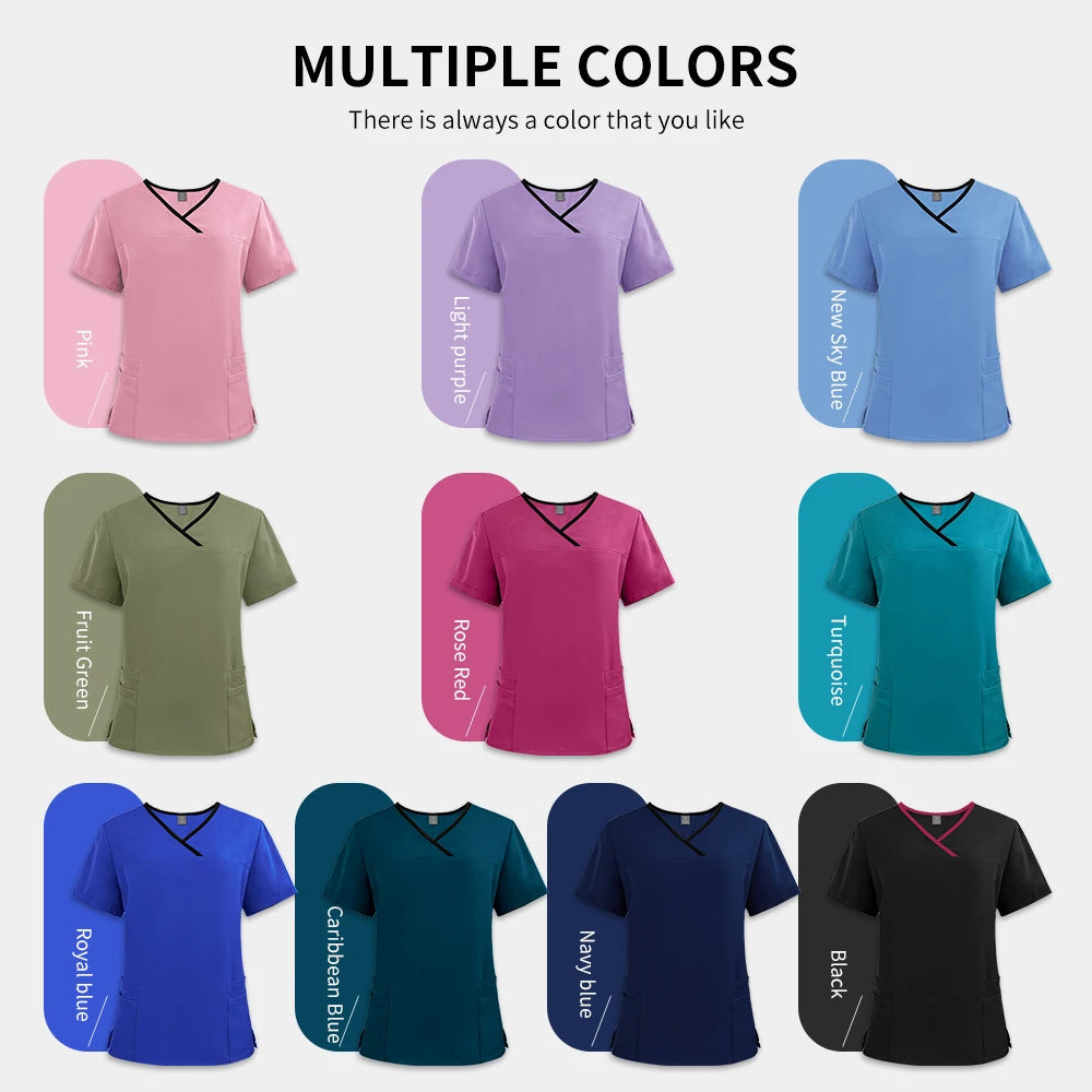 Scrub Uniforms Sets Hospital Clothes for Women Scrubs Set Quick-Drying Comfortable Nursing Outfits Pet Clinic Veterinary Uniform