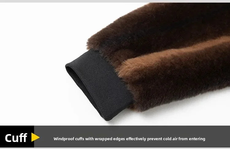 Cozy Winter Fleece Jacket, Convertible Collar Hood to Shield from Wind, Plush Lined for Warmth