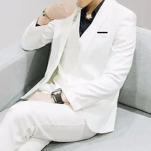 Men's Three-piece Suit Casual Slim Fit Business Attire