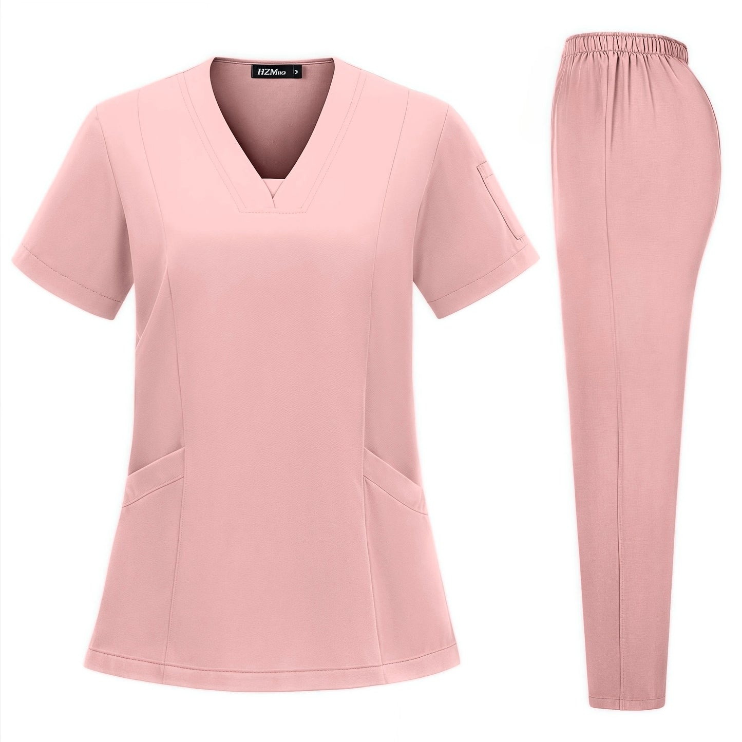 High Quality Hospital Scrubs Uniform Set Nurse Polyester Spandex Stretch Women Scrub Sets Uniforms Nursing Men Medical Scrubs