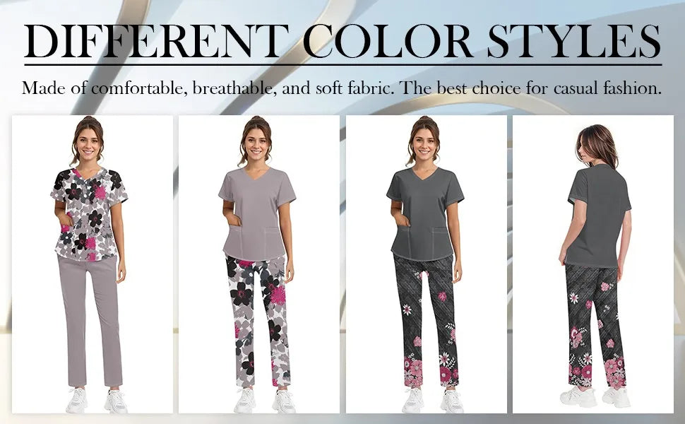 Unisex Medical Uniforms Men Women Nursing Clothes Beauty Costume Nurse Scrubs Sets Doctor Dentist Workwear Clinical Tops Pants