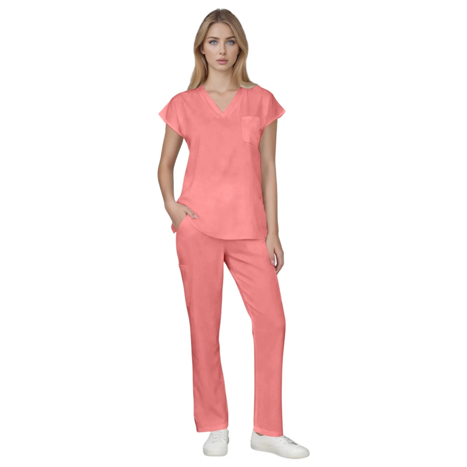 Scrubs Medical Uniform Women and Man Scrubs Set Medical Scrubs Top and Pants