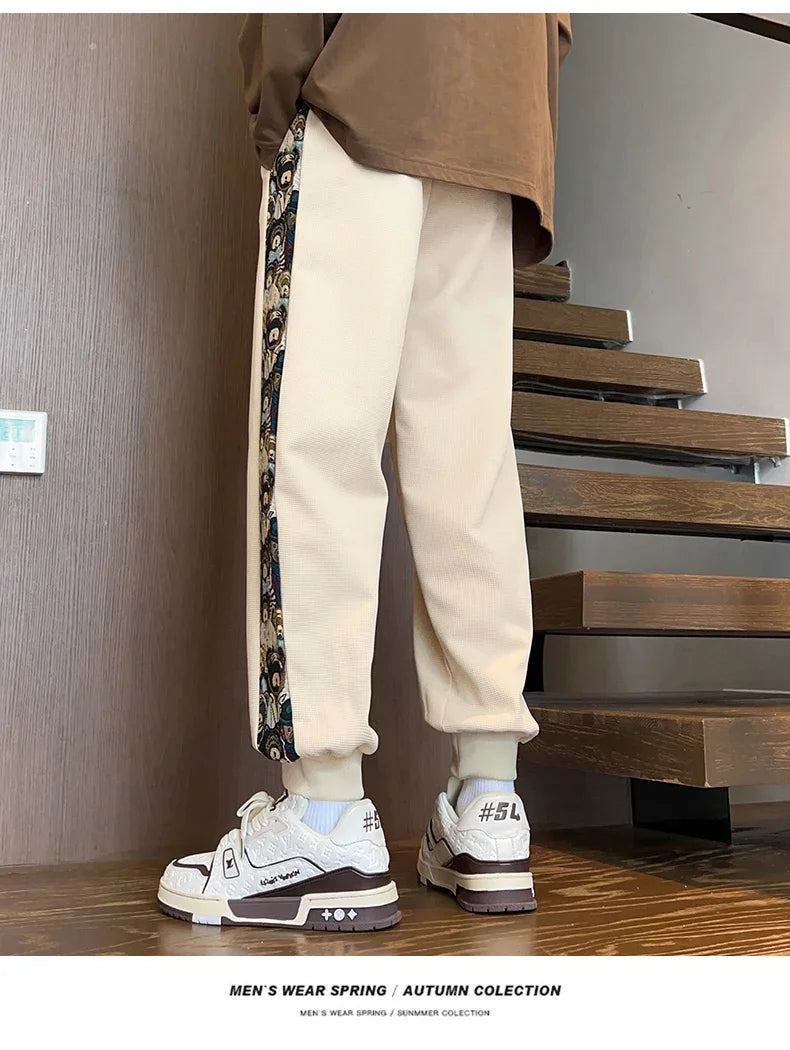 Plus Size Men's Jogger Pants Drawstring Elastic Sport Trouser Male Loose Trendy Streetwear Sweatpant Big Large 8XL Spring Summer