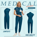 Wholesale Beauty Jumpsuit Medical Apparel Scrub Uniform Women Short Sleeve Overalls Hospital Clothing Nurse Uniforms with Pocket