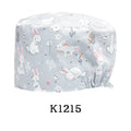 Printed Scrub Caps Dental Nursing Hats Durable Women Pediatric Cap Care Center Work Hat Comfortable  Aesthetic Scrub Cap K1235