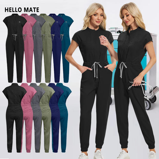 Hospital Nurse Uniform Doctor Dentist Overalls Jogger Pants Jumpsuits Beauty Spa Nursing Clothes Medical Workwears Clinical Wear