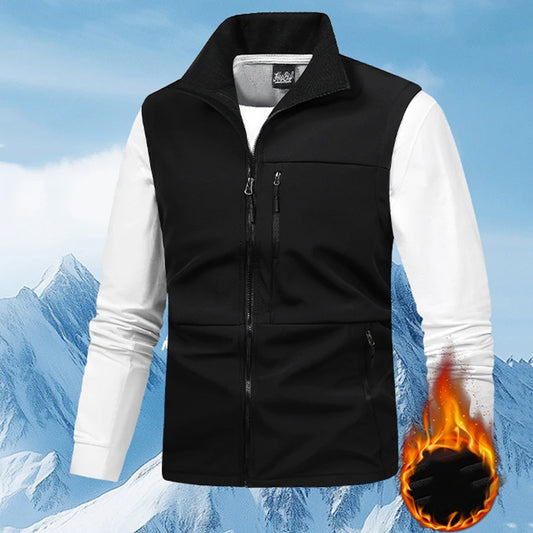 Men's  Autumn&Winter  Mutil Pockets Waistcoat Vest Men Casual Autumn Vests Outfits Fish Fashion Sleeveless Jacket Vest Men