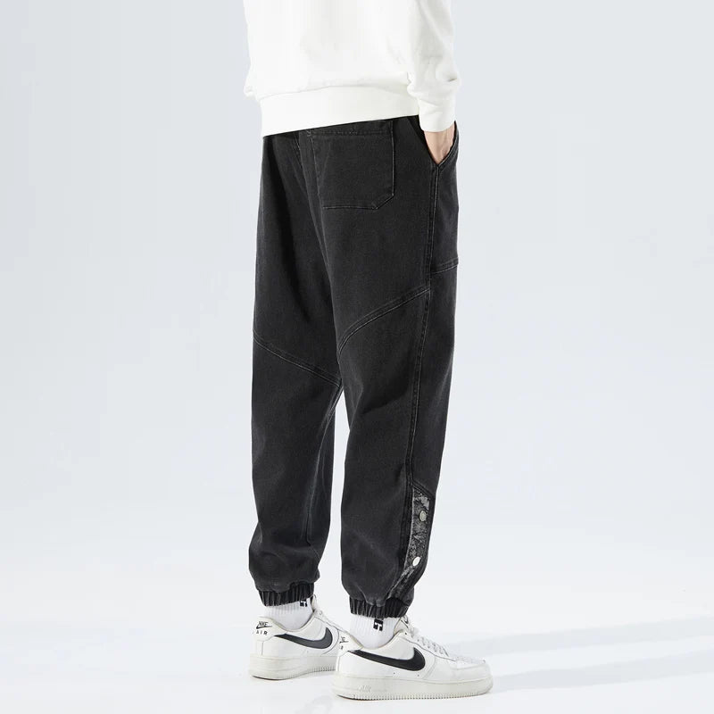 Spring Autumn Plus Size Baggy Jeans Men Hip Hop Streetwear Harem Pants Fashion Embroidery Stretch Cotton Casual Jogger Jeans 8XL