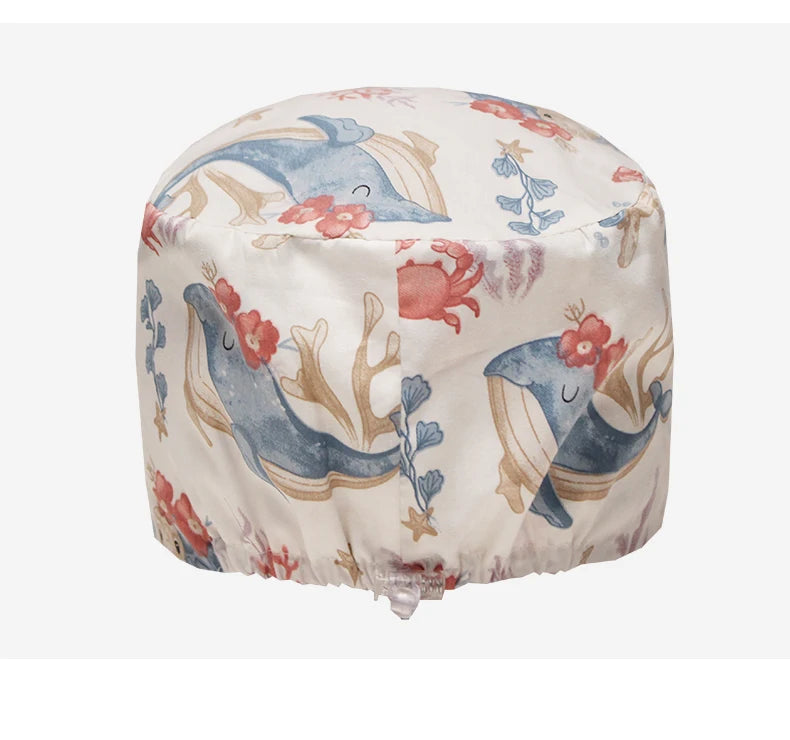 Scrub Caps for Long Hair Premium Surgical Cap Cheap Pharmacy Work Hat  Pet Clinic Doctors Dentist Nursing Cap with Buttons K1030