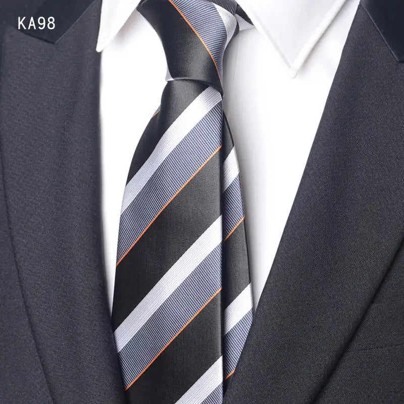 High Quality Handcrafted 9cm Wide Edition Cravat Blue Light Gray Striped Tie For Men's Business Attire Suit Commuting Necktie