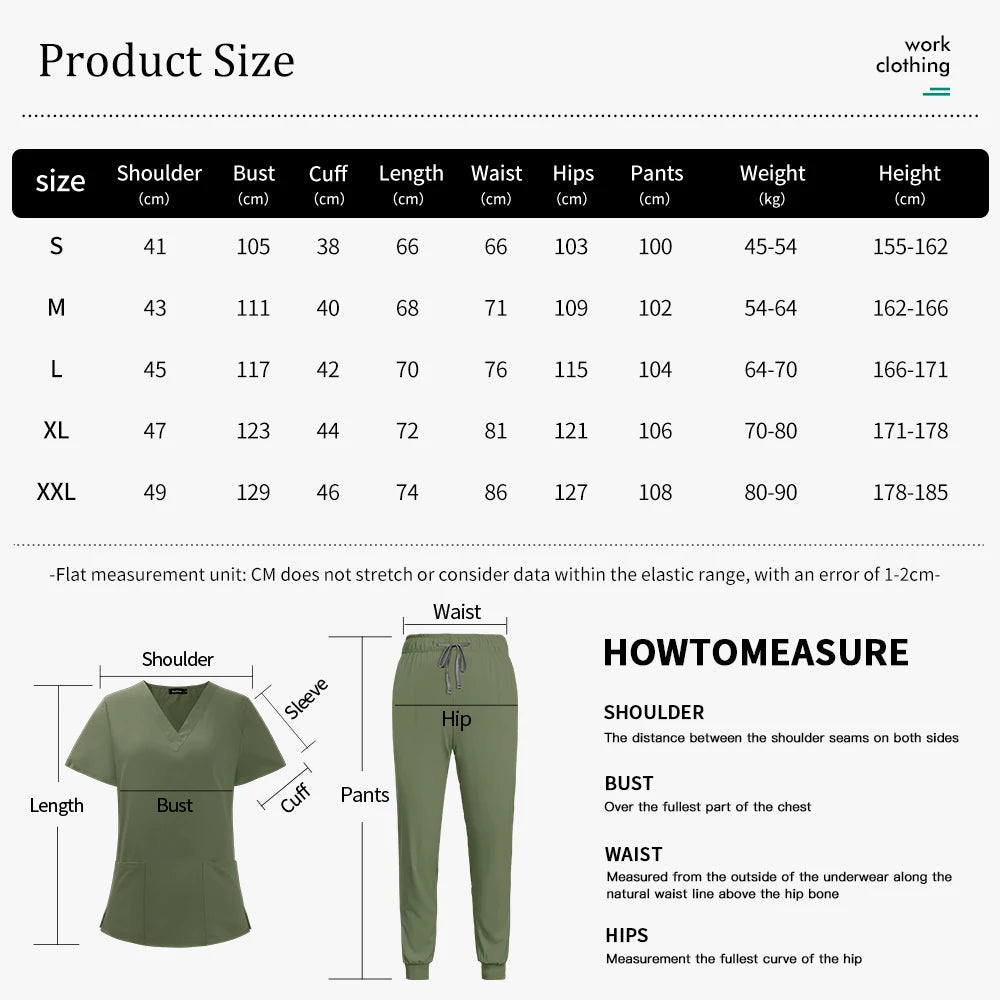 Hospital Scrubs Sets Doctor Nursing Uniform Suit for Male Female Dental Clinic Supplies Nurse Uniforms Women Medical Accessories