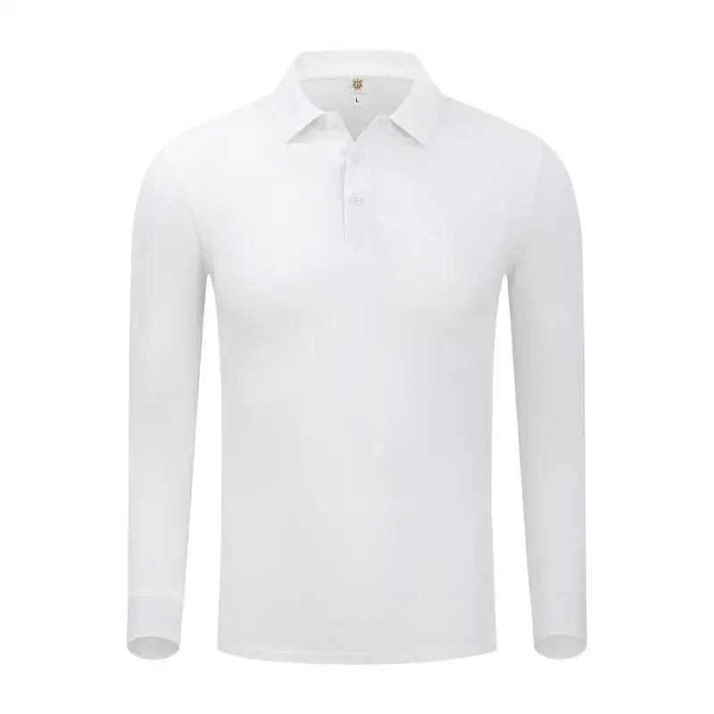 S-7XL Fashion Sportswear High Quality New-Design Men's Polos Shirts Long Sleeve 100% Cotton Casual Polos Customized Your LOGO