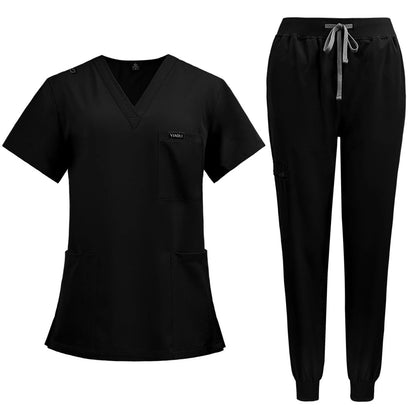 Cleaning Uniform for Women Nursing Scrub Top Pants Medical Suit Pediatric Nanny Work Wear Operating Room Surgical Gown Wholesale