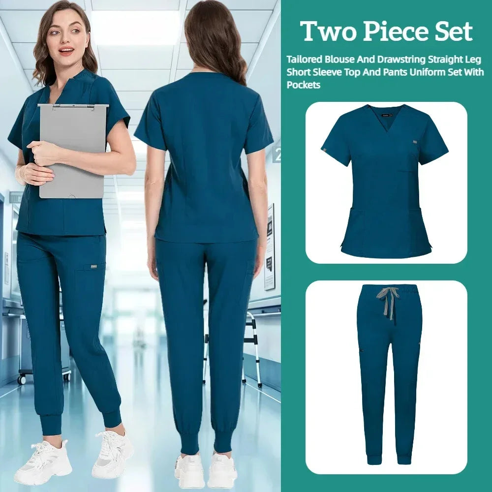 Purple Operating Room Clothes Medical Uniforms Scrubs Set Hospital Working Scrubs Set Medical Nurse Dental Surgery Suit Workwear