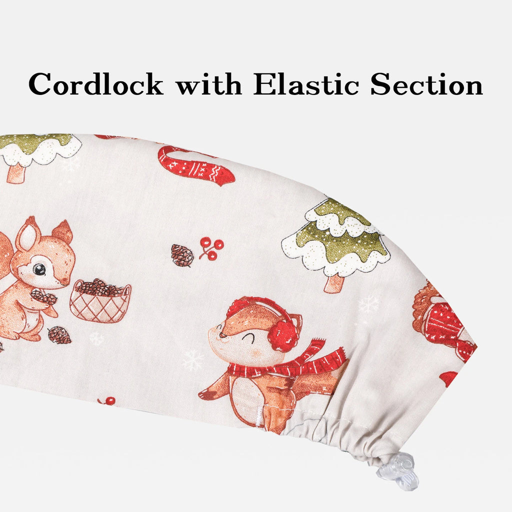 Printed Scrub Caps Dental Nursing Hats Durable Women Pediatric Cap Care Center Work Hat Comfortable  Aesthetic Scrub Cap K1235