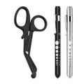 3 Pcs Nurse Medical Supplies Set with 2 Medical Pen Lights + 1 Piece 6-Inch Durable Iron Surgical Scissors