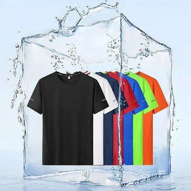 Plus Size T-shirt for Men 6XL/7XL Summer Quick Drying Tees Oversized Round Neck Short Sleeve T-shirt Big Size 110-175kg