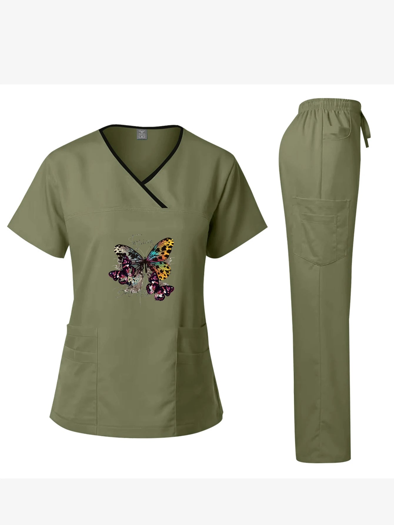 Elite Surgical Scrub Set: Quick-Dry Short-Sleeve Split Uniform | Performance Medical Gear for Dental Surgeons & Lab Technicians