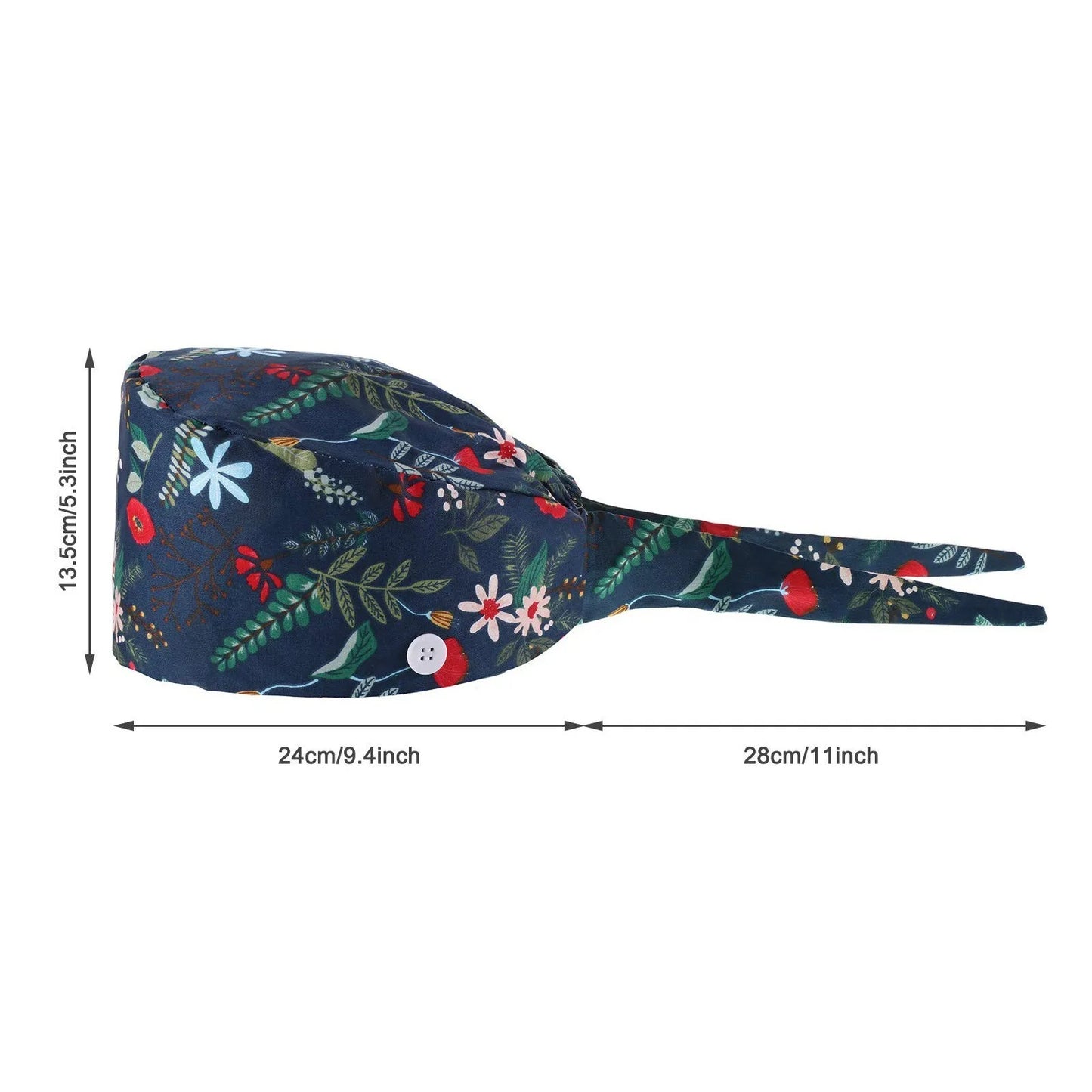 Halloween Cartoon Printing Scrubs Caps Hat Women Nurse Cap Pet Clinic Work Hat Scrub Hats Festive Accessories Nurse Hat