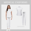 Fashion Scrub Uniforms Sets Beauty Salon Uniform Pet Dental Clinic Doctor Nurse Suits Nursing Scrubs Top Hospital Uniforms Women