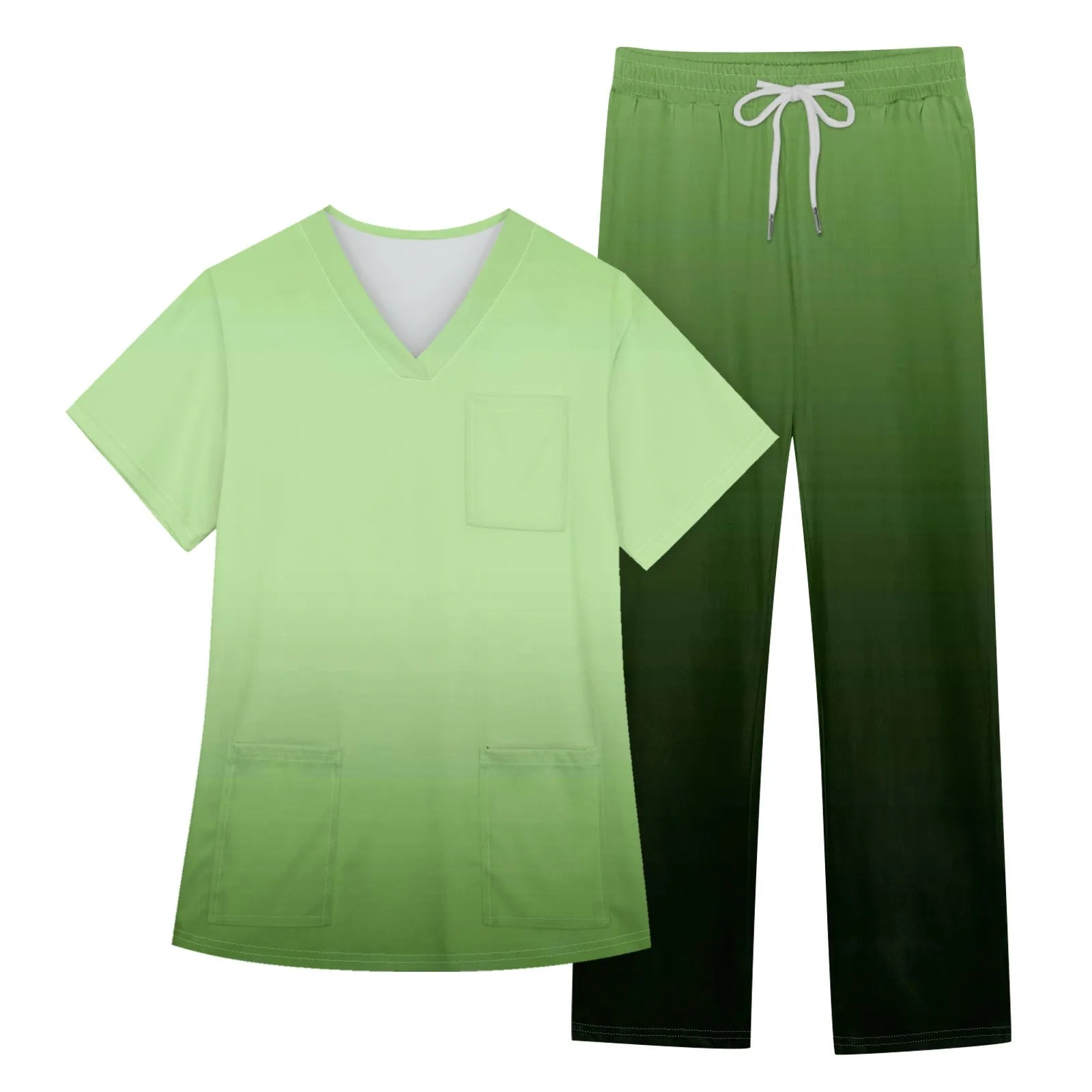 Women Medical Uniforms Slim Fit Scrubs Sets Tops Straight Pant Nurses Accessories Dental Clinic Beauty Salon Workwear Clothes