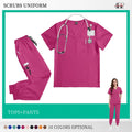 Beauty Salon Work Set Operating Room Scrub Nursing Uniforms with Antibacterial Wrinkle Doctor Medical Workwear Nurse Accessories