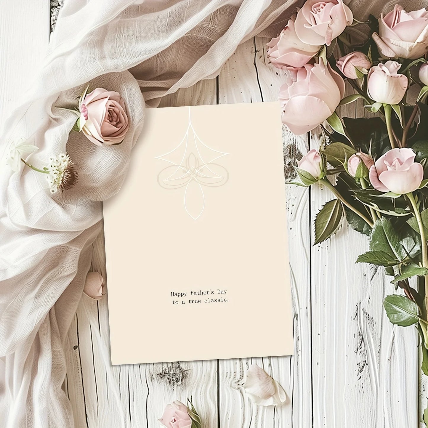 1Pcs Father's Day Card with Envelope (Vintage Classic Car, Don't Make 'Em Like You Anymore), Happy Fathers Day Card