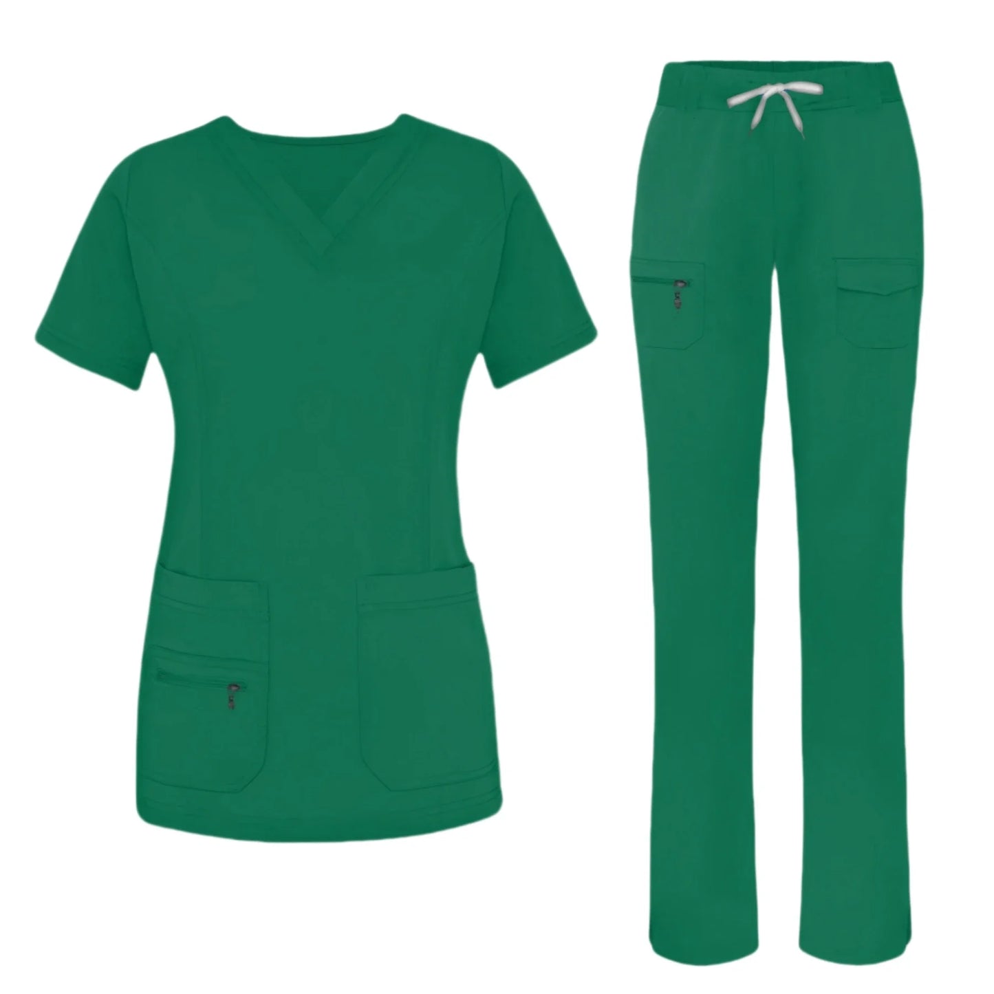 Surgical Uniforms Woman Medical Blouse Strechy Scrubs Top+pant Sets Medico Clothes for Doctors Nurses Clinical Medical Uniform