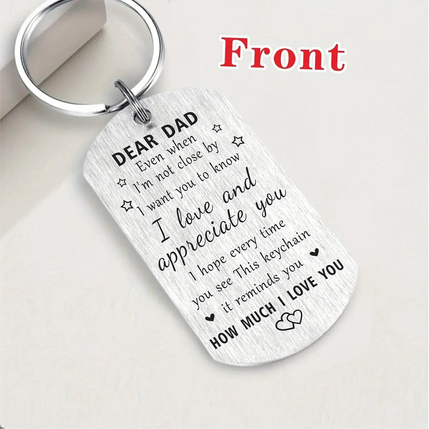 Remember I Love You Dad Gifts, Happy Birthday Keychain Gift for My Dad, Meaningful Dad Father's Day