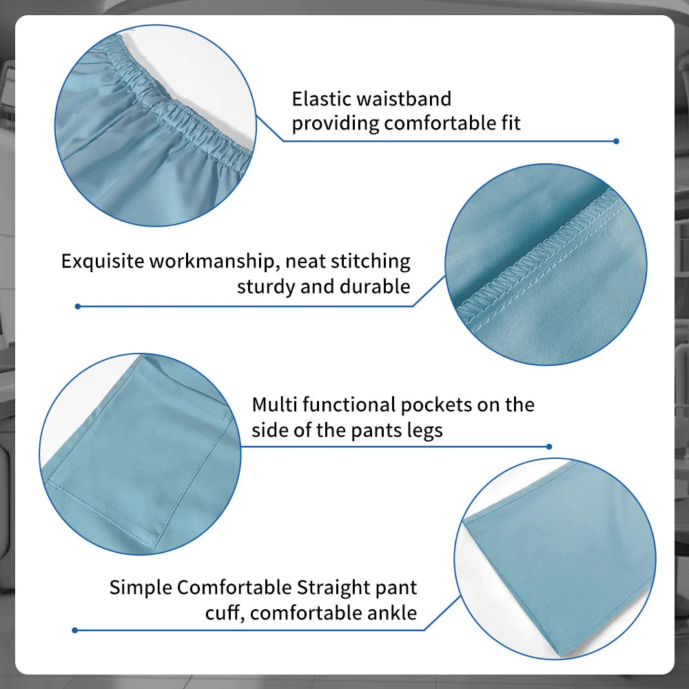 Pet Grooming Institutions Scrub Set Unisex V-Neck Beauty Salon Work Clothes Spa Uniforms Dentistry Surgical Scrub Tops Pants Set