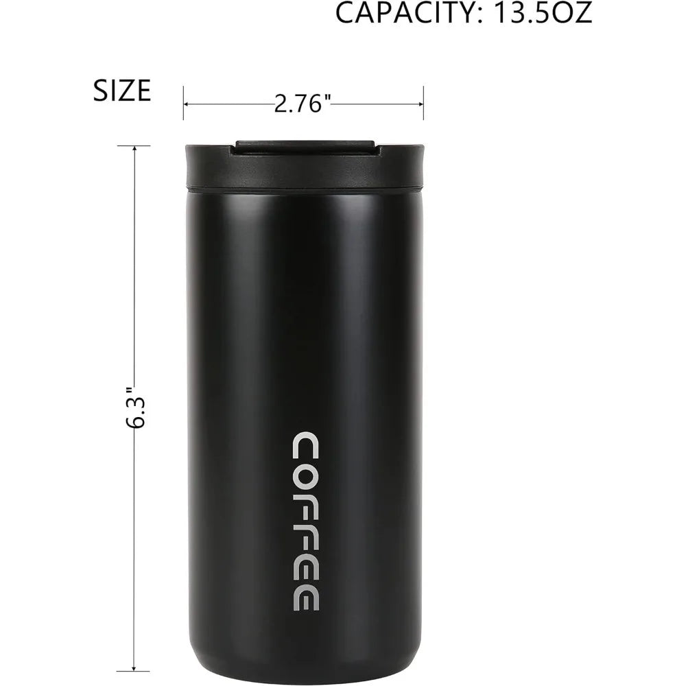 400ml Coffee Mug with Leak Proof Screw Lid Coffee Cup Keep Warm or Cold for Coffee or Tea Drinks 13.5oz Water Cup