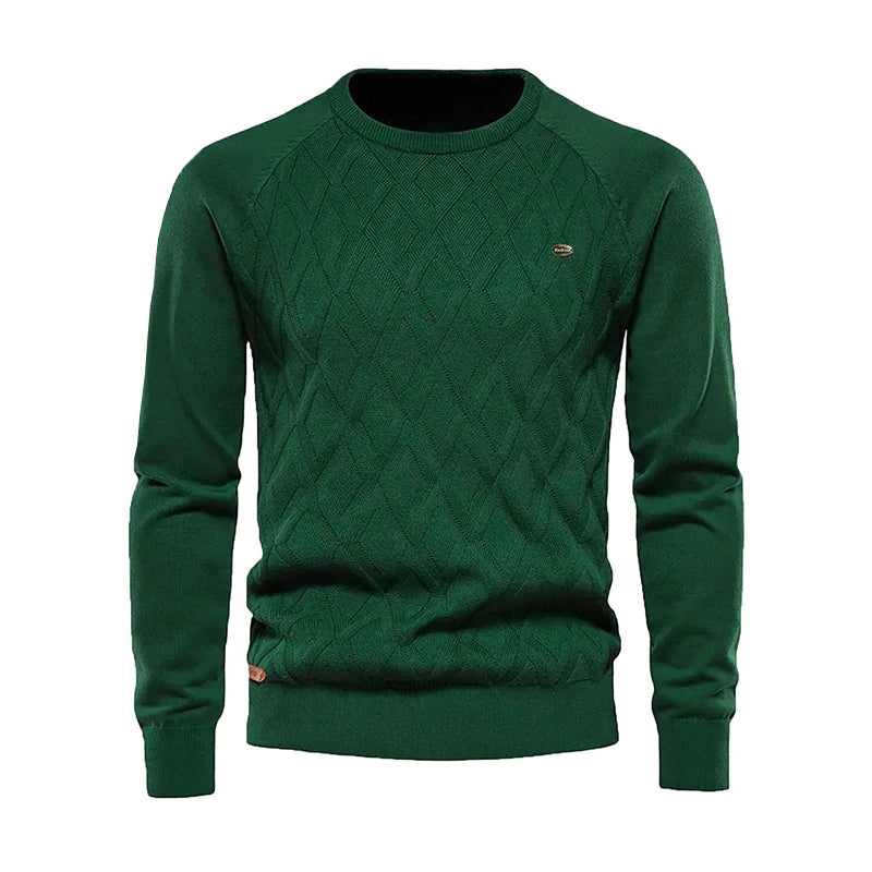 Winter High Quality Men sweater concise style knit men pullover knitwear winter crew neck knitted cotton sweater men