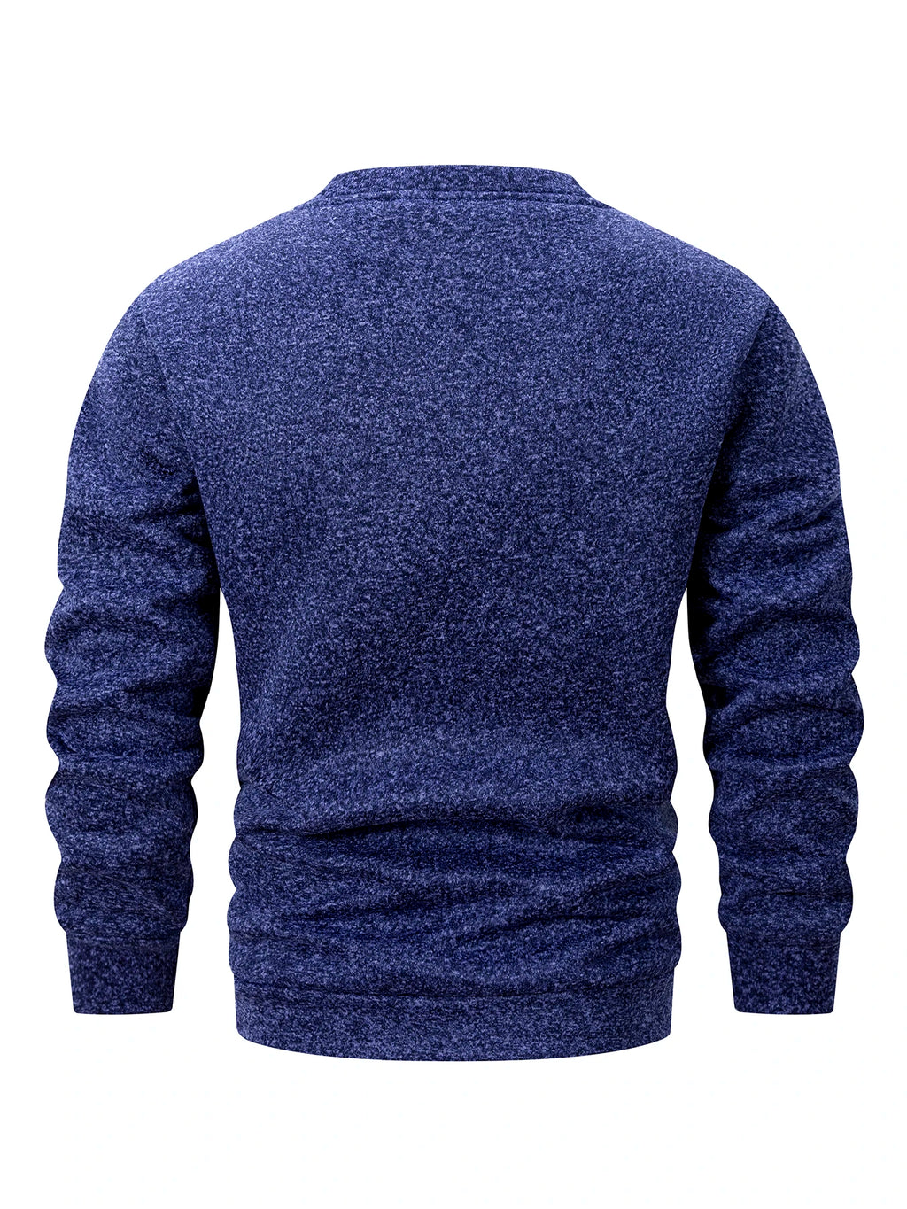 Autumn Winter Men's Fleece Lined Warm Crew Neck Pullover Sweaters Men Fashion Long Sleeve Sweatshirt Streetwear Men's Clothing