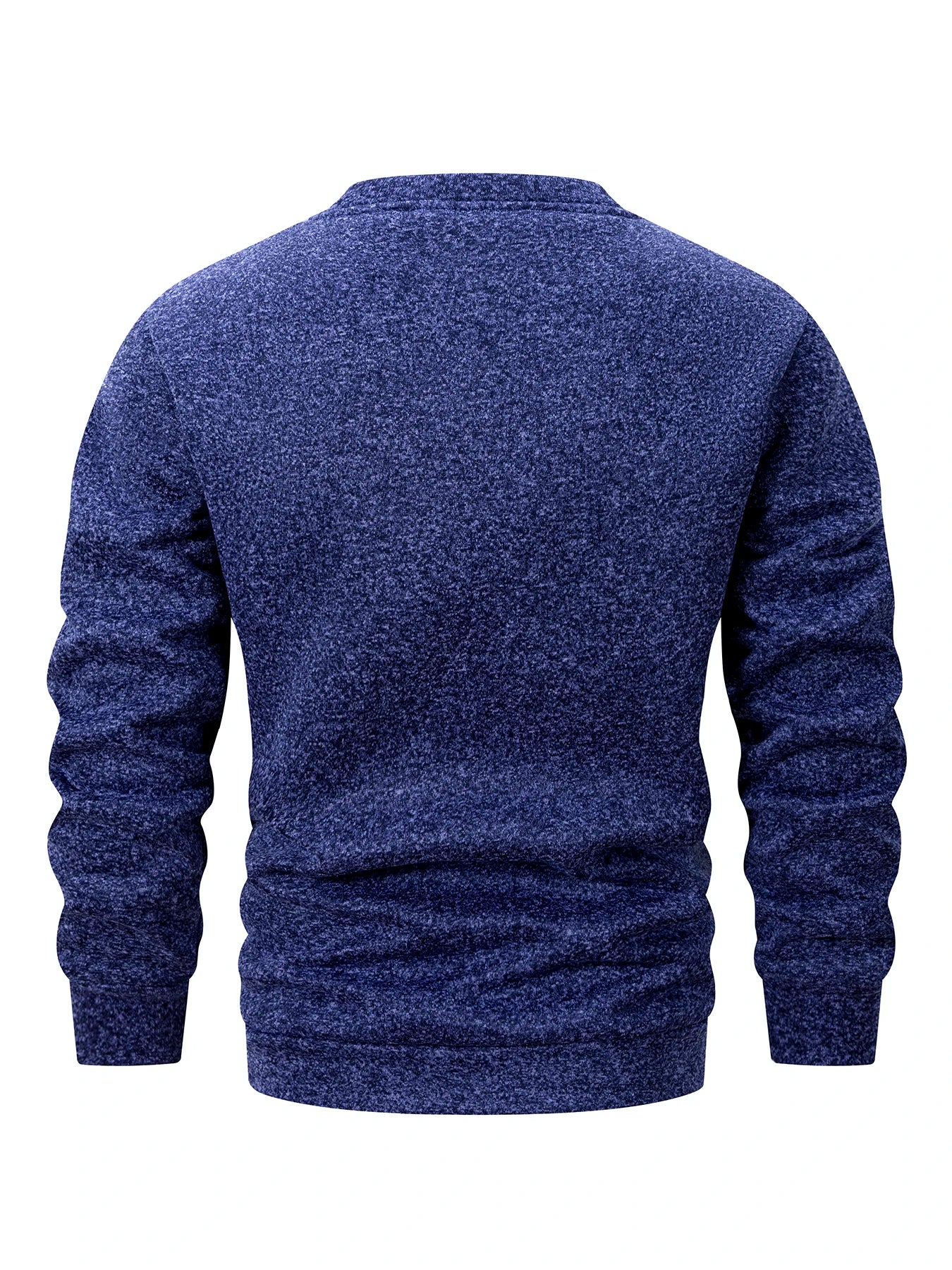 Autumn Winter Men's Fleece Lined Warm Crew Neck Pullover Sweaters Men Fashion Long Sleeve Sweatshirt Streetwear Men's Clothing