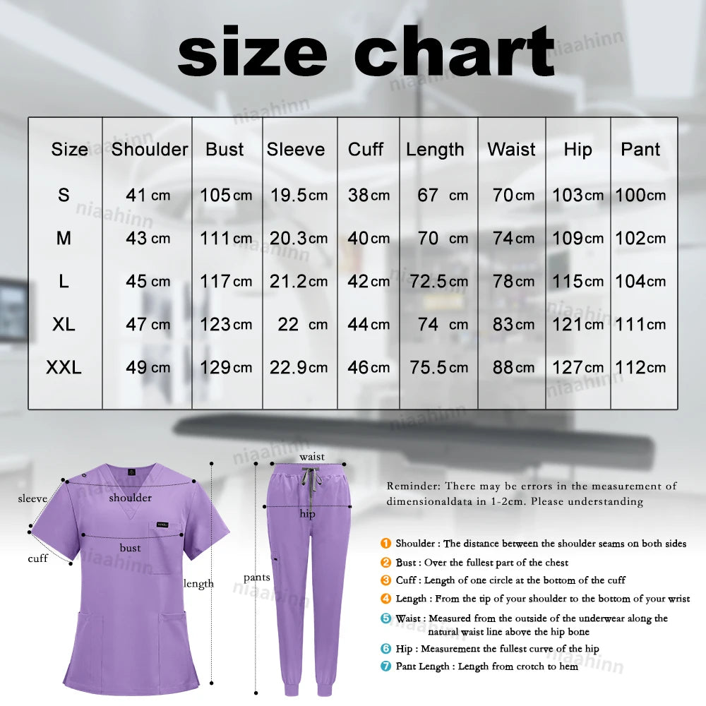 Wholesale Price Clinical Uniform Woman Hospital Doctor Work Wear Nurse Medical Clothing Short Sleeved Top Jogging Pants Set Mens