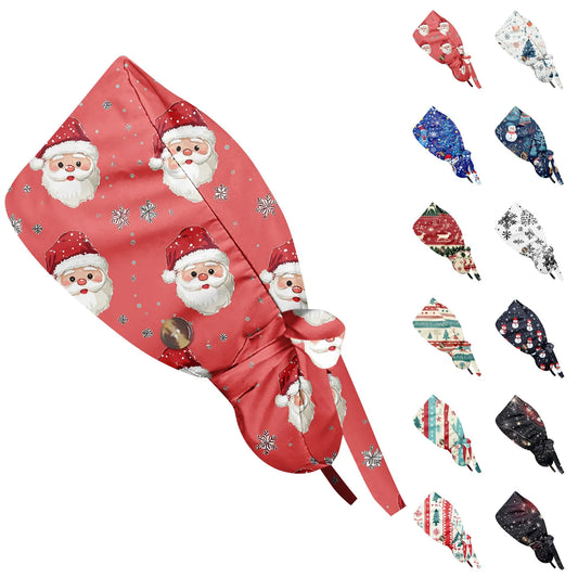 Christmas scrubs caps Pet shop hats Beauty Cleaning cap Wholesale prices cotton pet grooming nursing scrubs work cap