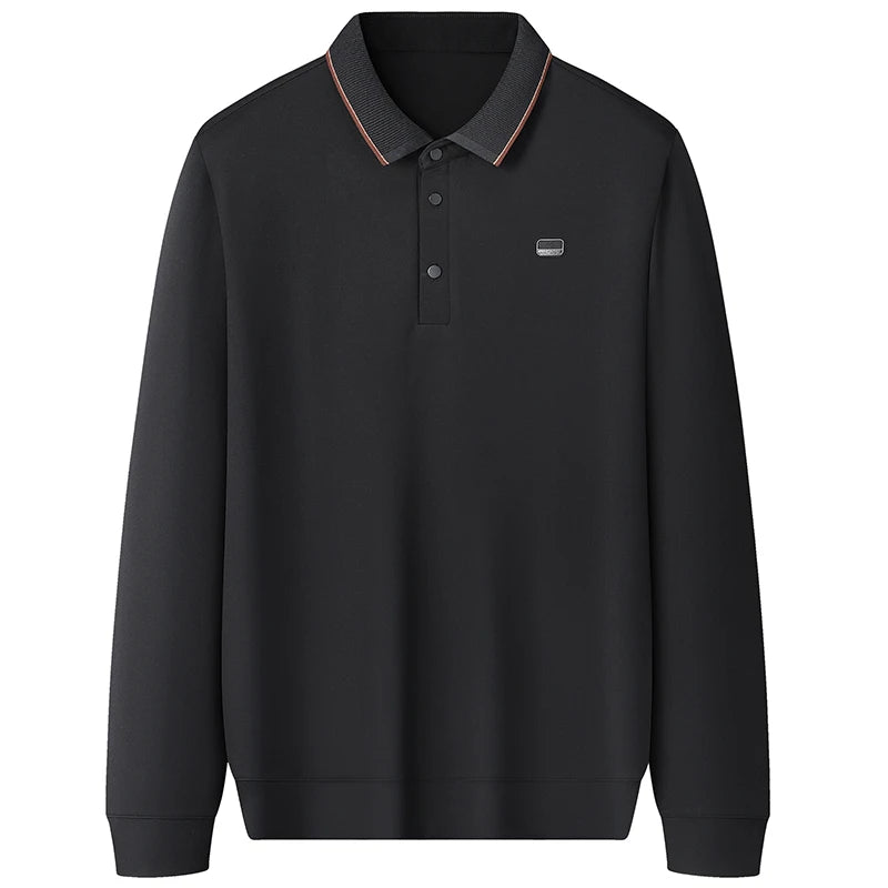 8XL 7XL 6XL 2024 New Autumn High End Comfortable Soft Shirts For Men Brand Clothing Business Casual Mens Polo Shirt Loose Tops