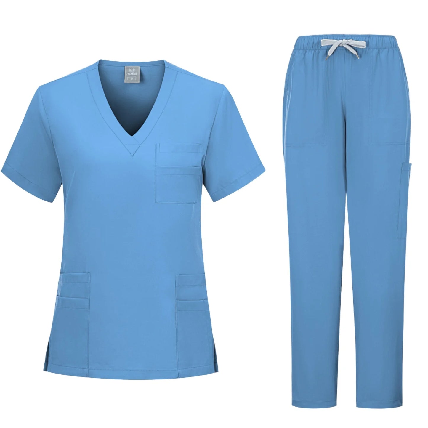 Doctor Nursing Uniforms Multicolour Jogger Suit V-neck Tops Pocket Pants Nurse Scrubs Set New Medical Clinical Clothes Women Men