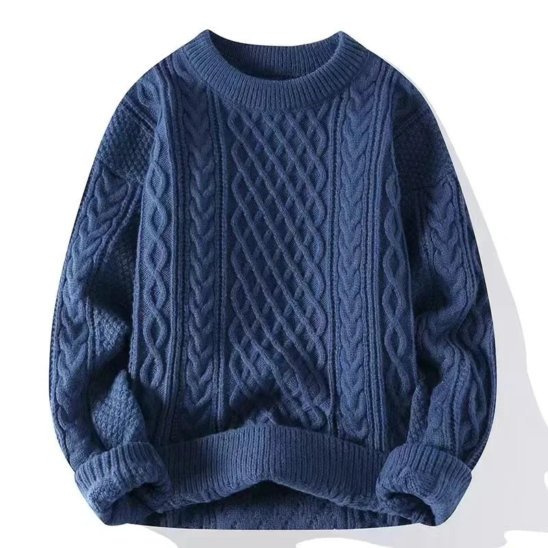 Winter Men's Sweater Men Clothing Striped Sweater Men Casual Streetwear Pullover O-Neck Sweaters Men