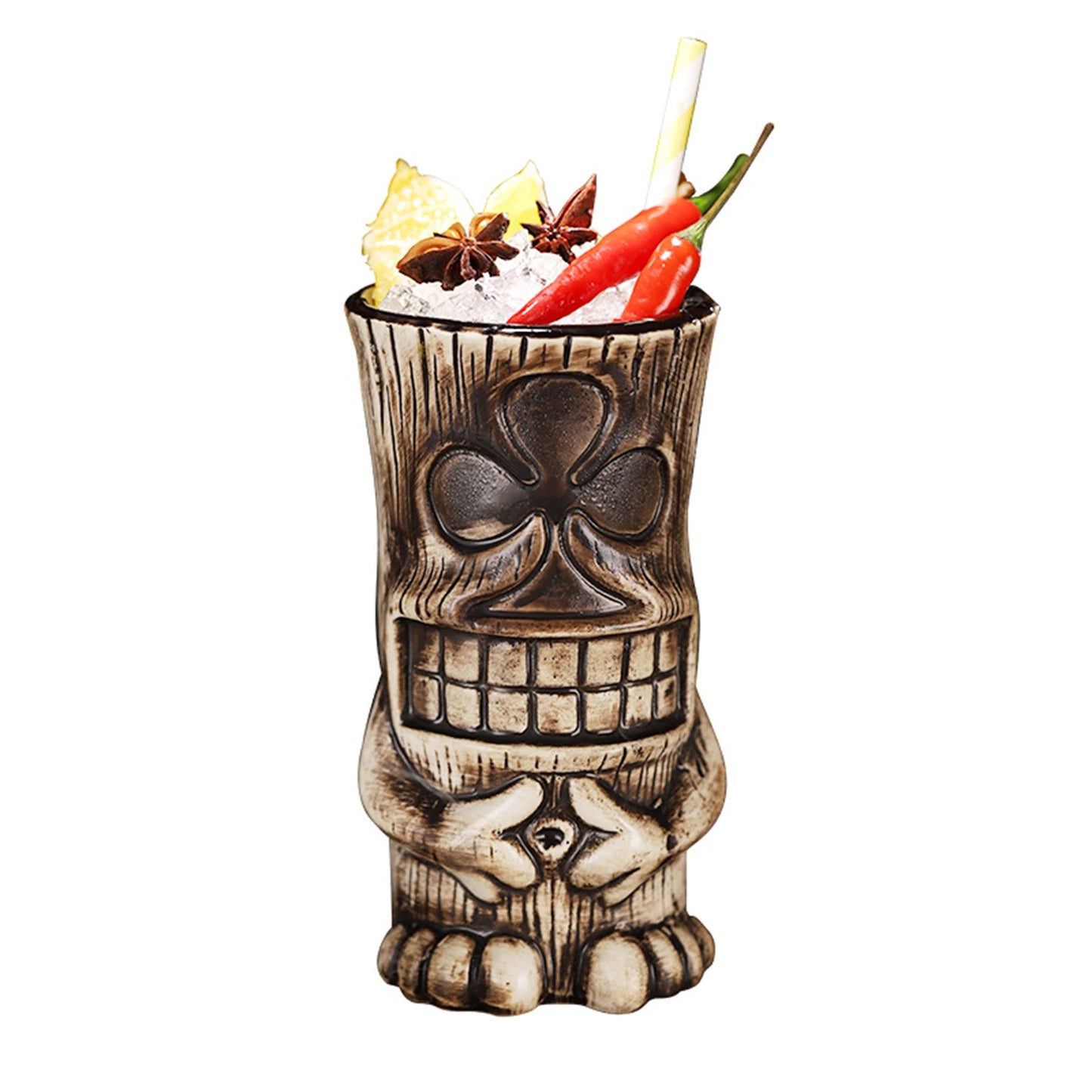 Hawaiian Cocktail Cups Creative Style Ceramic Mug Beer Beverage Tiki Mug Wine Mug Bar Tools Home Bar Party Drinkware Cups
