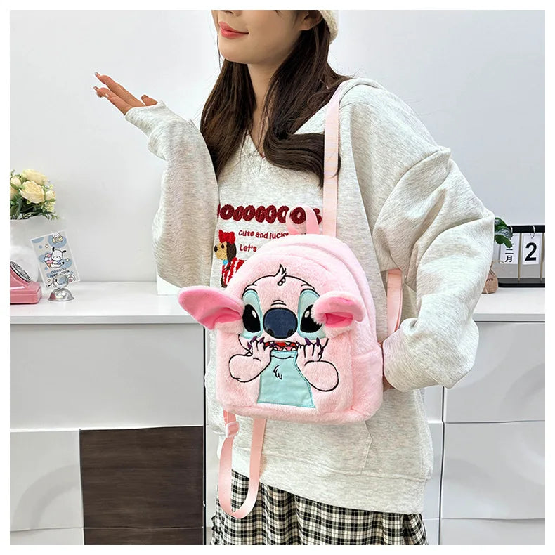 Stitch Backpack  Japanese Blue Funny Cartoon Large-Capacity Student Backpack Kindergarten Bag Kawaii Backpack