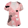 Clinical Uniform Woman V-Neck with Pocket Nurse Uniforms Comfortable Valentine's Day 3D Pattern Printed Women's Medical Uniform
