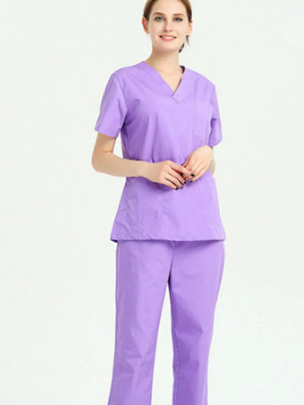 Women Scrubs Set Workwear Medical Uniform Revolution V-Neck Hospital Doctor Nurse Suit Healthcare With Pockets ouc2554