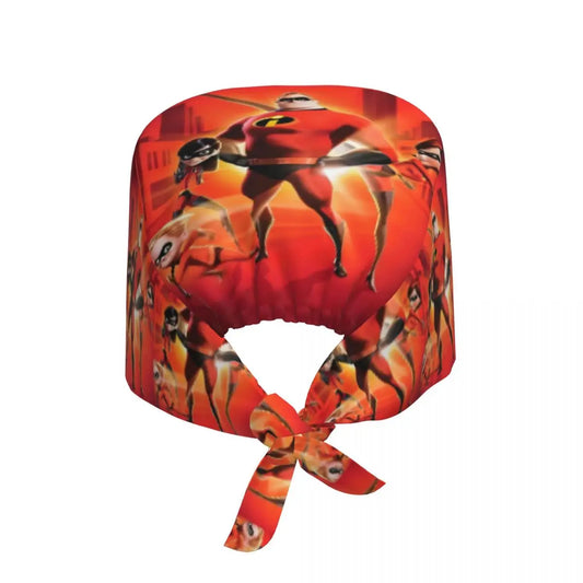 Custom The Incredibles Medical Staff Scrubs Hat Men Women Superhero Anime Doctor Nursing Surgical Cap Scrub Caps