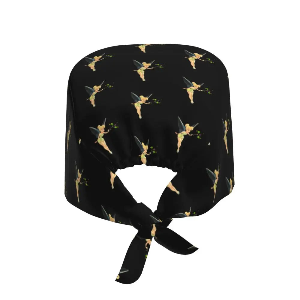 Custom Tinker Bell Breathable Nursing Work Cap Surgical Scrub Caps Unisex Nurse Medical Cap Cartoons Scrubs Hat Medical Surgical