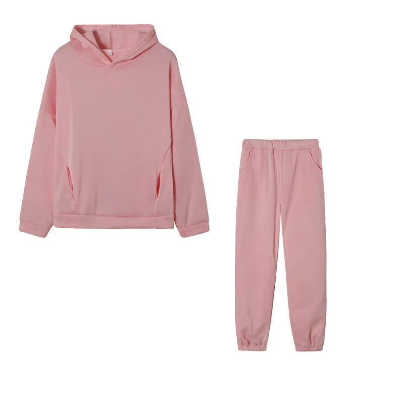 autumn tracksuit outfit set Women Two Piece Set hoodies Hooked Leisure Wide Leg Long Pants Sets Slim Fit Office Ladies Autumn